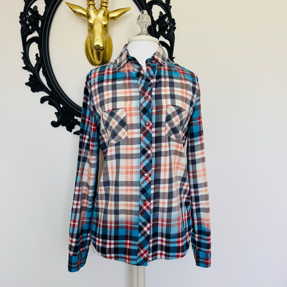 White Crow Multicolor Plaid Button-Up Shirt
